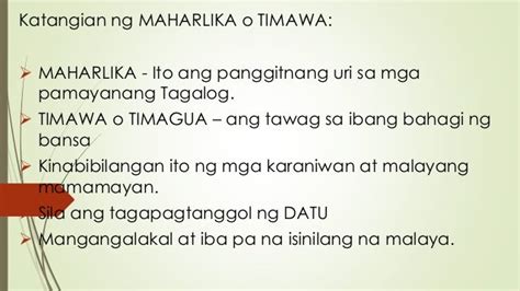 maharlika meaning in tagalog